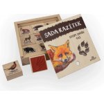 Lesní svět razítka Stopy zvěře 9 kusů – Zboží Dáma