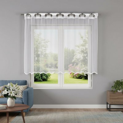 Dekorační krátká záclona na garnýž ELZA 140 bílá 250x140 cm MyBestHome – Hledejceny.cz