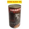 Konzerva pro psy Smarty Adult chunks hovězí 1240 g