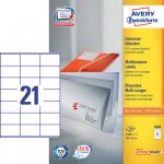 Avery Zweckform Etikety 100 listů A4 bílé 70 x 41 mm univerzální 3481 – Zboží Dáma