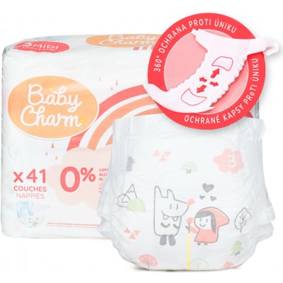 Baby Charm Super Dry Flex 3 Midi 4-9 kg 41 ks – Sleviste.cz