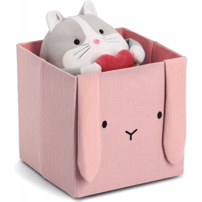 Zeller Present box čtvercový tvar Mušelín růžová 28x28x28 – Zboží Dáma