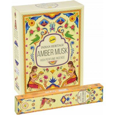Indian Heritage Vonné tyčinky Amber Musk Sreevani 15 g 22 cm – Hledejceny.cz