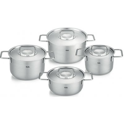 Fissler Sada hrnců PURE stříbrná nerezová ocel 4 ks – Sleviste.cz