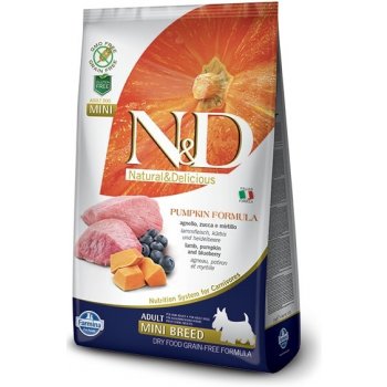 N&D Pumpkin Dog Adult Mini Grain Free Lamb & Blueberry 7 kg