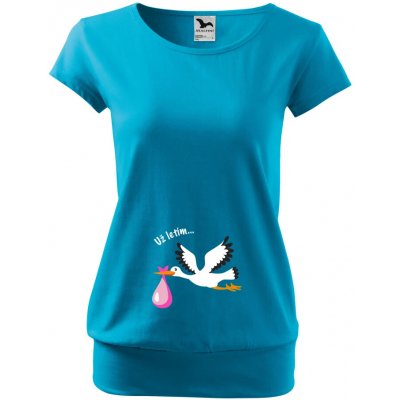 Těhotenské tričko Už letím Holčička Fialová – Zboží Dáma