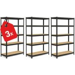 Vyprodej-Regalu.cz Regál 1800 x 900 x 300 mm 5 polic černý 3 ks – Sleviste.cz
