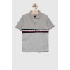 Dětské tričko Tommy Hilfiger dětská bavlněná polokošile s aplikací KB0KB08157.PPYX šedá