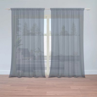 Sablio Záclony Tmavě modrá: 2ks 150x250cm – Hledejceny.cz