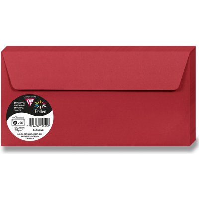 Clairefontaine - obálka - DL, samolepicí, 20 ks, červená – Zboží Dáma