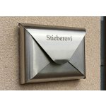 Nerezová schránka Psaníčko Senior A3 se jménem – leptaný nápis Font: Times New Roman – Hledejceny.cz