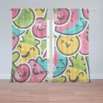 Sablio Záclony Veselé ovoce: 2ks 150x250cm – Hledejceny.cz