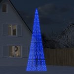 vidaXL Vánoční stromek na stožár 1 534 modrých LED 500 cm – Hledejceny.cz