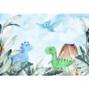 Tapety Postershop Fototapeta vliesová For kids dinosaurs watercolour rozměry 312x219cm