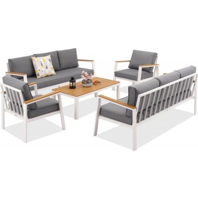 Garden Point Luxusní hliníkový zahradní nábytek Zakintos Coffee 8 bílý – Hledejceny.cz