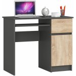 Ak furniture Piksel 90 cm grafitově šedý/dub sonoma pravý – Zbozi.Blesk.cz