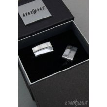 Avantgard Premium stříbrná mat-Lesk manžetové knoflíčky