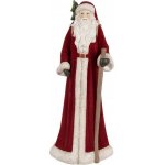 Clayre & Eef Červená dekorace Santa v kožichu a nůší - 16*15*37 cm – Hledejceny.cz