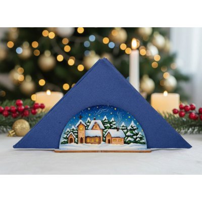 CENTROFLOR Vánoční dřevěný stojánek na ubrousky 65x130mm – Zboží Dáma