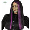 Karnevalový kostým Paruka čarodějnice černo-fialová