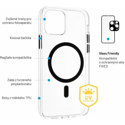 FIXED MagPurity AntiUV s podporou Magsafe pro Apple iPhone 14 Pro čirý FIXPURM-930-BK – Zboží Mobilmania