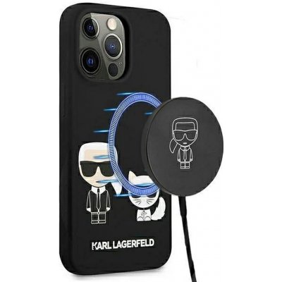 Pouzdro KARL LAGERFELD iPhone 13 Pro Max Karl & Choupette + MAG černé – Zbozi.Blesk.cz