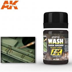 AK-Interactive AK045 DARK BROWN WASH FOR GREEN VEHICLES 35ml