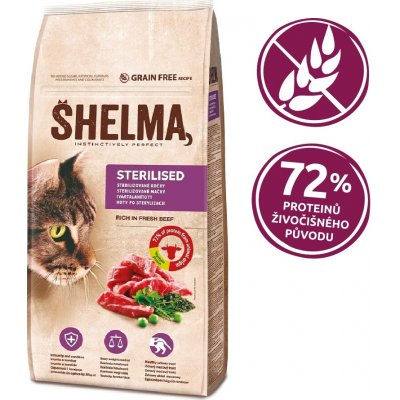 Shelma Sterilised Grain Free Beef 8 kg – Zboží Dáma
