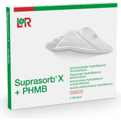 Suprasorb X + PHMB Krytí Antimikrobiální sterilní 5 x 5cm 5 ks – Zbozi.Blesk.cz