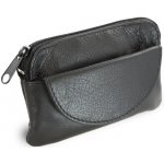 Černá kožená se zipovou a klopnovou kapsičkou 619 0365 60 – Zboží Mobilmania