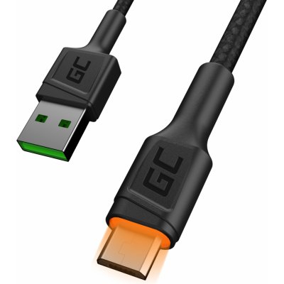 Green Cell KABGC04 USB-A - microUSB, 120cm, žlutý – Zboží Mobilmania