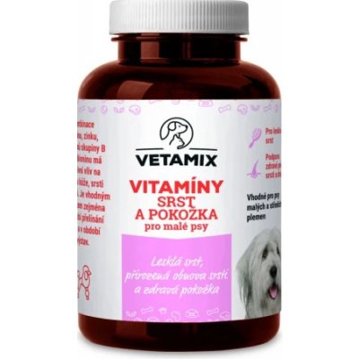 Vetamix Vitamíny srst a pokožka pro malé psy 100 g – Zboží Mobilmania