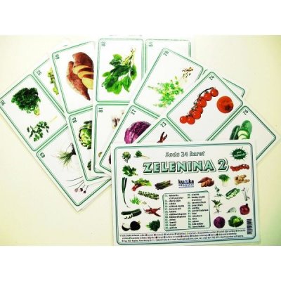 Sada 24 karet - zelenina 2 – – Zboží Mobilmania