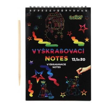 Wiky Škrabací notes duhový 12 listů v sáčku