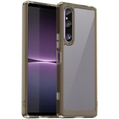 Pouzdro PROTEMIO 58993 CRYSTAL Ochranný kryt pre Sony Xperia 1 V šedý – Zboží Mobilmania