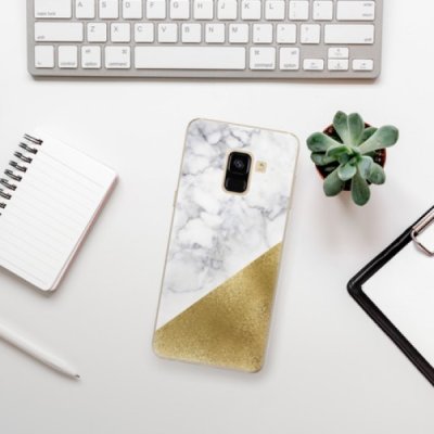 Pouzdro iSaprio - Gold and WH Marble - Samsung Galaxy A8 2018 – Zbozi.Blesk.cz