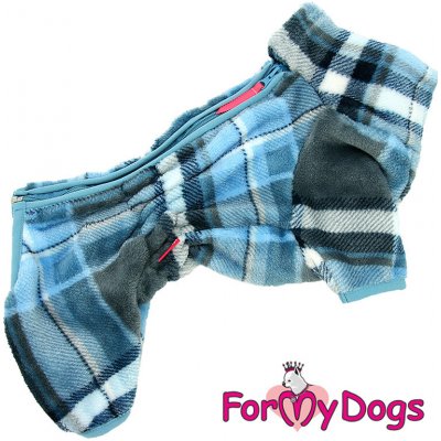 FOR MY DOGS plyšový overal BLUE GREYCHECKERED – Zbozi.Blesk.cz