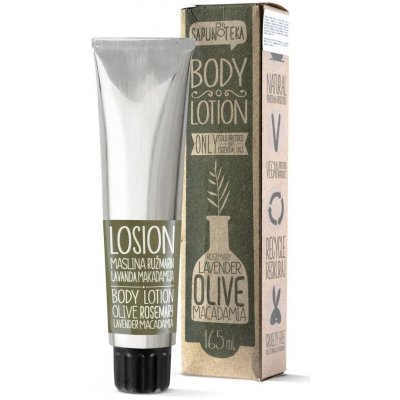 Sapunoteka Body Lotion Olive tělový krém s olivovým a makadamiovým olejem 175 ml – Hledejceny.cz