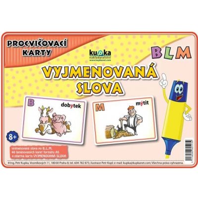 Procvičovací karty - vyjmenovaná slova BLM A4 30x21 cm – Zbozi.Blesk.cz