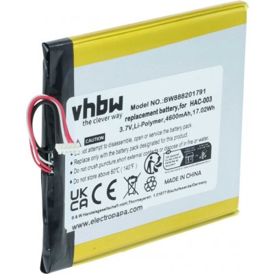 VHBW Baterie pro Nintendo Switch HAC-001, 4600 mAh - neoriginální – Hledejceny.cz