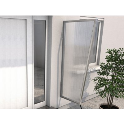 Gutta Guttavordach boční stěna B2 PC 175 x 60 cm stříbrná / čirá – Zbozi.Blesk.cz