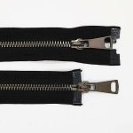 Kovový zip šíře 8mm, délka 100cm, tmavý nikl (oboustranný) – Hledejceny.cz
