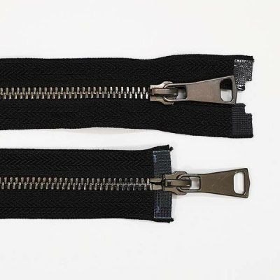 Kovový zip šíře 8mm, délka 100cm, tmavý nikl (oboustranný) – Hledejceny.cz
