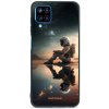 Pouzdro a kryt na mobilní telefon Samsung Pouzdro Mobiwear Glossy Samsung Galaxy A12 - G003G Astronaut na samotce