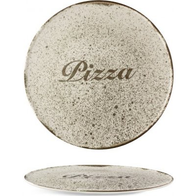 G. Benedikt Talíř na pizzu BASIC 32 cm, dekor Rustic olive + logo Pizza – Sleviste.cz