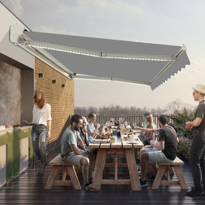 Avenberg Virginia s Led Osvětlením 4x3m Šedo-Stříbrná – Sleviste.cz