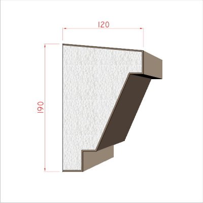 Dekora-Stuck Průběžná římsa 190x120mm 315070 – HobbyKompas.cz