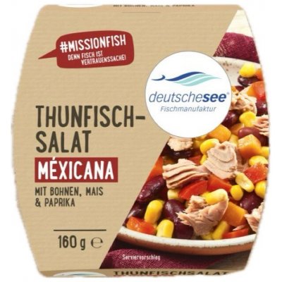 Deutsche See Tuňákový salát Mexicana s fazolemi, kukuřicí a paprikou 160 g – Zboží Dáma