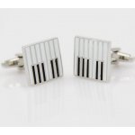 AE Production manžetové knoflíčky Klaviatura stříbrné – Sleviste.cz