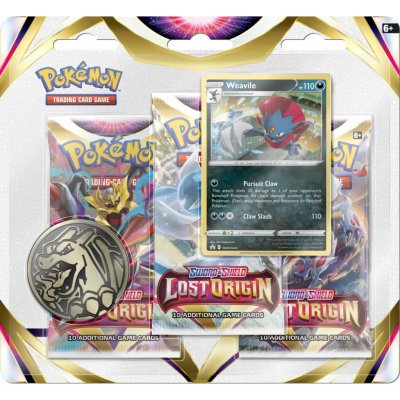 Pokémon TCG Lost Origin 3 Pack Blister Booster Weavile